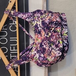 Lululemon Energy Bra Medium Support Trail Runner Multi W2DBMS SeaWheeze Sz6 NWOT